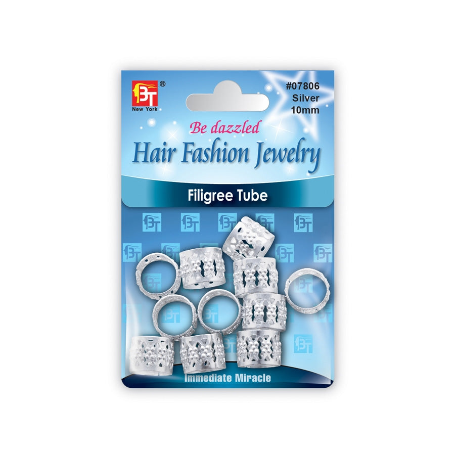 Hair-Braid-Tube-Bt-Silver-10-mm-12PK