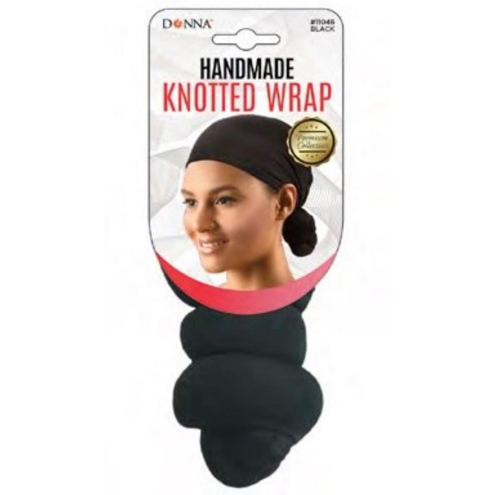 Donna-Collection-Knotted-Wrap-Handmade-Black-One-Size-Fits-All