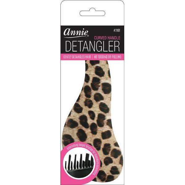 Annie-Brush-Curved-Handle-Detangler-Leopard