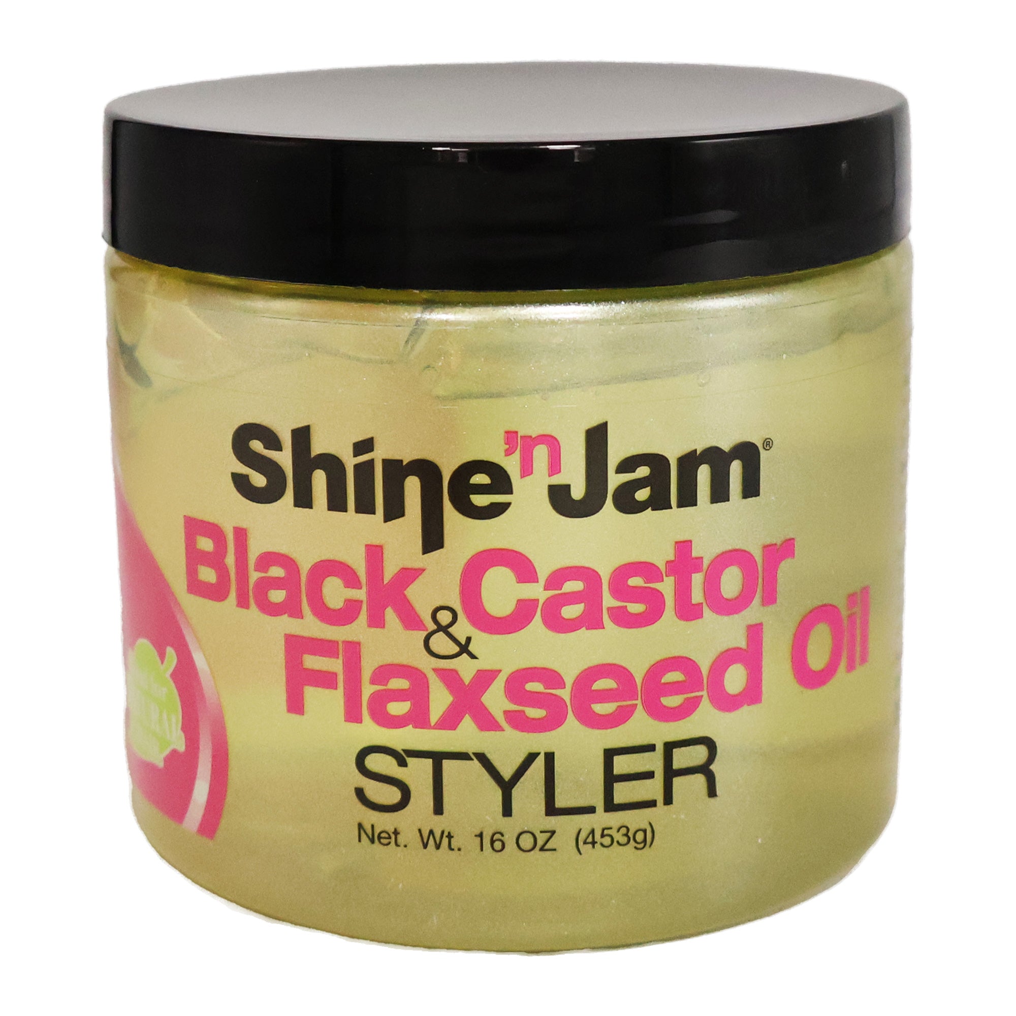 Ampro-Shine-N-Jam-Styler-Black-Castor-Flaxseed-Oil-16-Oz