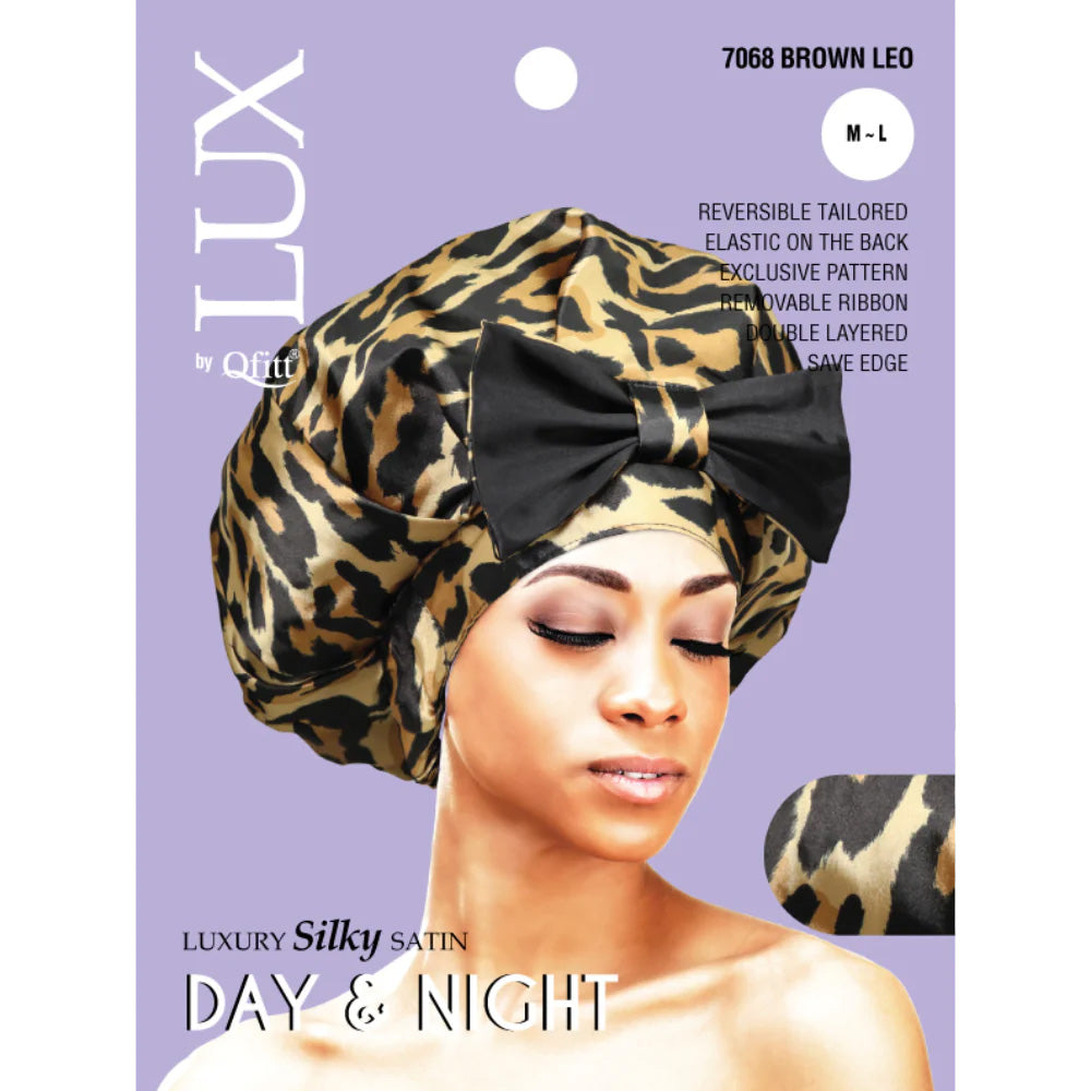 Qfitt-Luxury-Silk-Satin-DayNight-Cap-Pattern-LeopardRegular