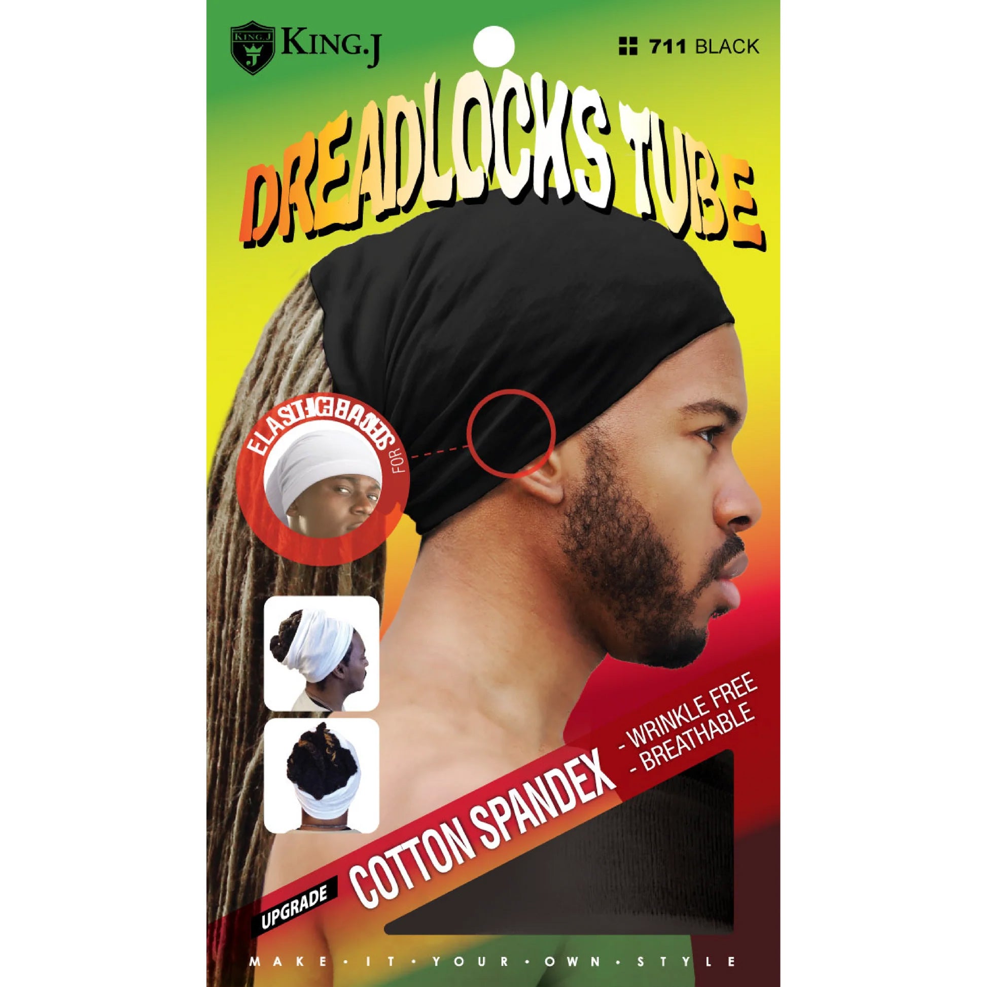 KingJ-Unisex-Cotton-Spandex-Dreadlocks-Tube-Black