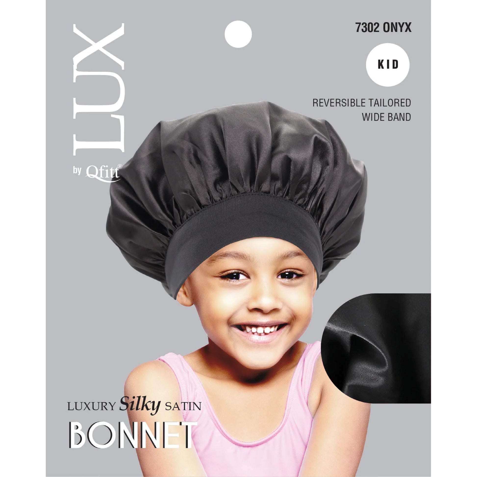 Qfitt-Luxury-Silk-Satin-Bonnet-Solid-Kid-Onyx