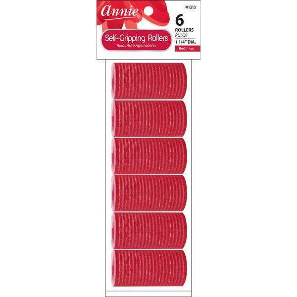 1-14-Annie-SelfGripping-Rollers-Red-6PK