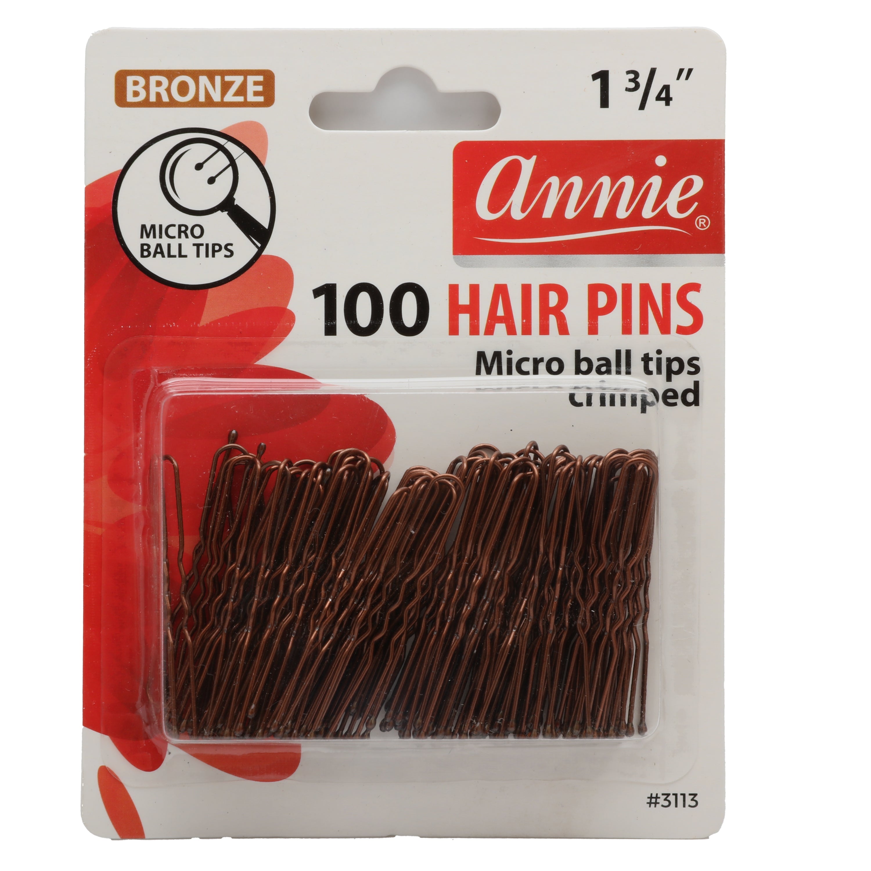 Annie-100-Hair-Pins-175-Crimped-Micro-Ball-Tips-Bronze-1-34