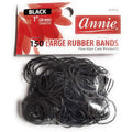 Annie-Black-Rubber-Bands-Black-150-Count