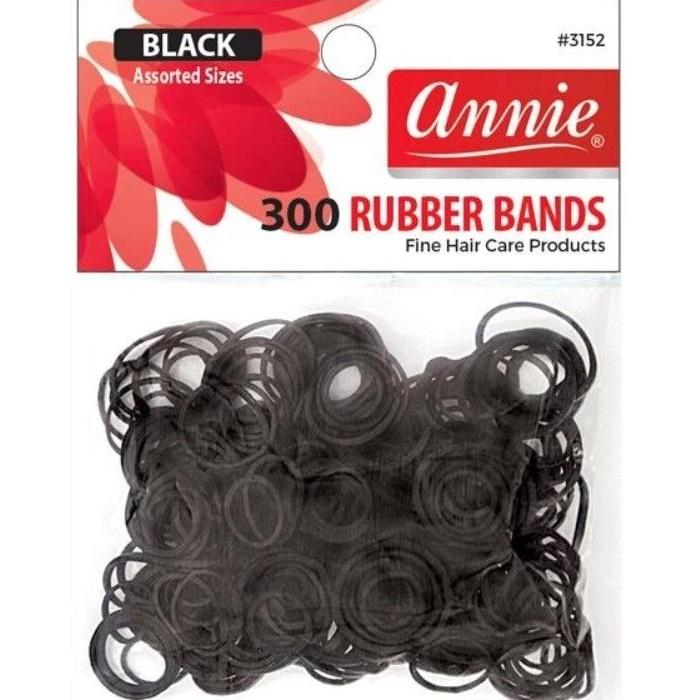 Annie-Black-Rubber-Bands-Black-300PK