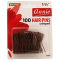 Annie-100-Hair-Pins-1-34-Crimped-Ball-Tipped-Bronze