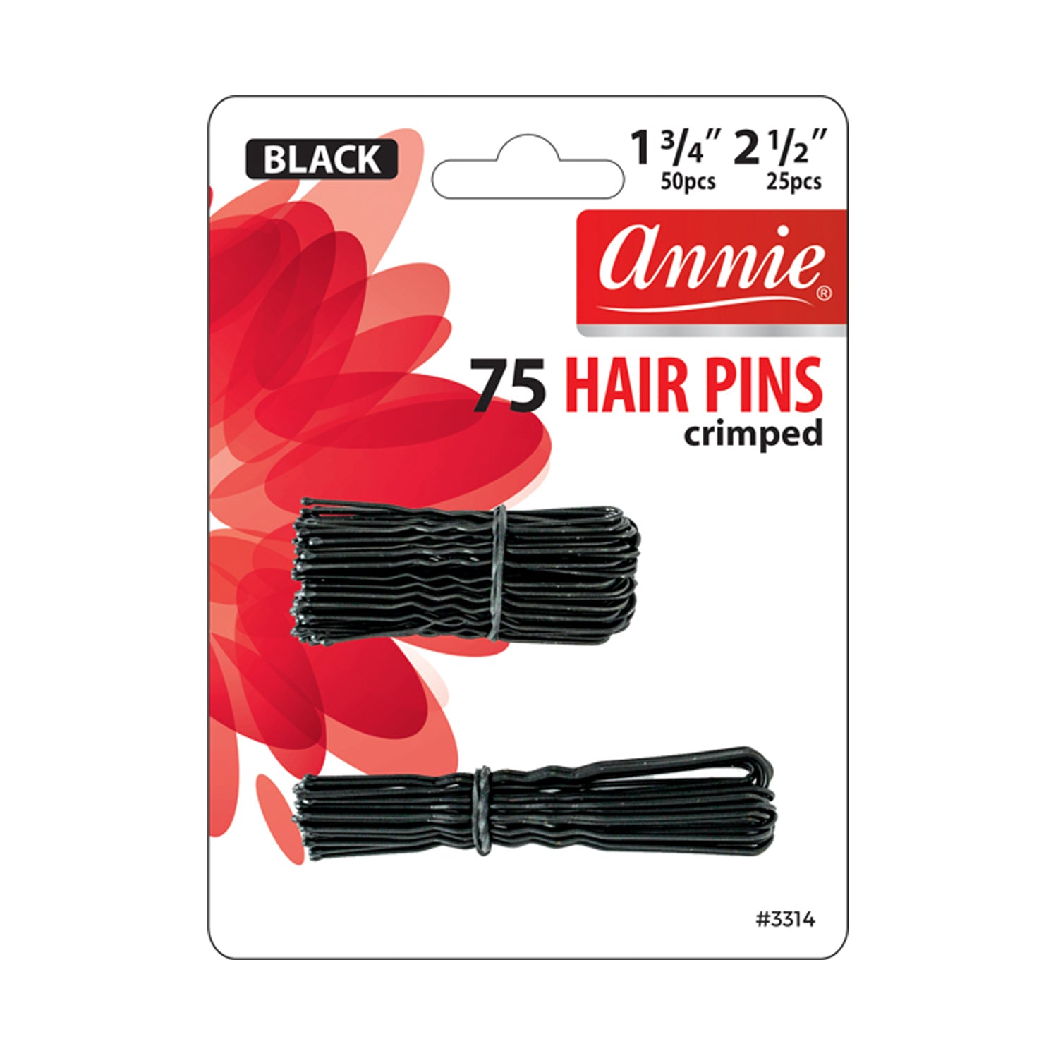 Annie-Hair-Pins-Ball-Tipped-Black-Combo-75PK