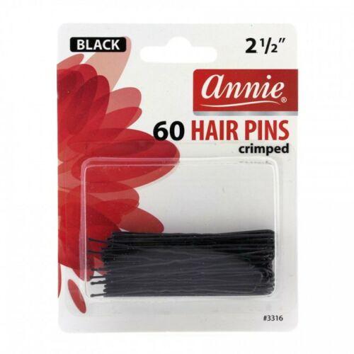Annie-Ball-Tipped-60-Hair-Pins-2-12-Crimped-Black