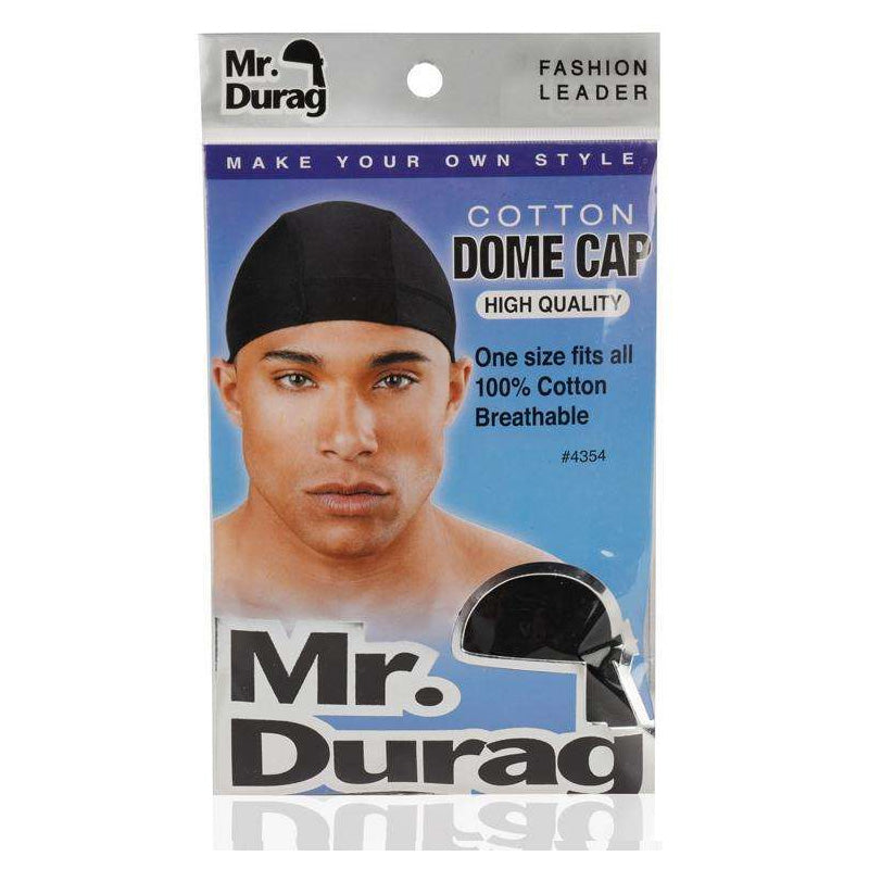 Annie-Mr-Durag-Cotton-Dome-Cap-Black