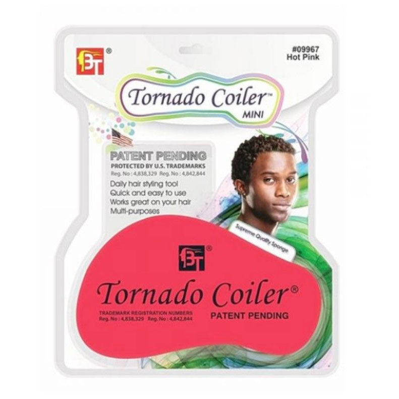 BT-Mini-Tornado-Coiler-Hair-Sponge-Brush-10mm-Hole-Hot-Pink