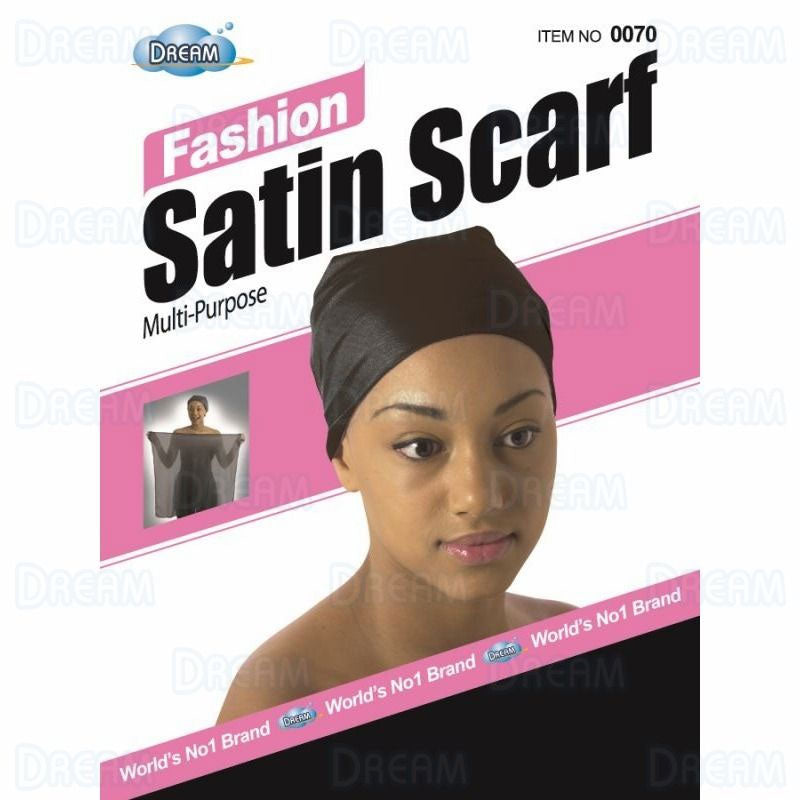 Dream-Womens-Satin-Scarf-Black