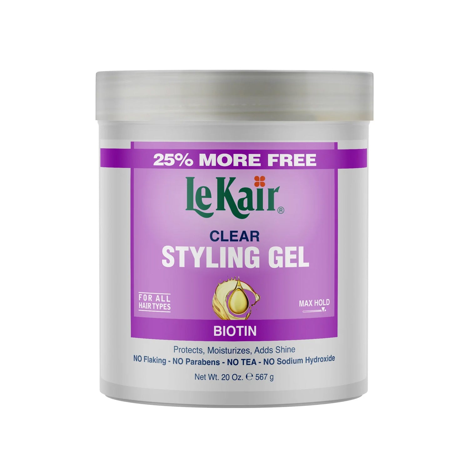 LeKair-Clear-Styling-Hair-Gel-with-Biotin-20-oz