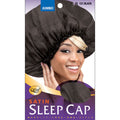 Qfitt-Satin-Sleep-Cap-Super-Jumbo-Black