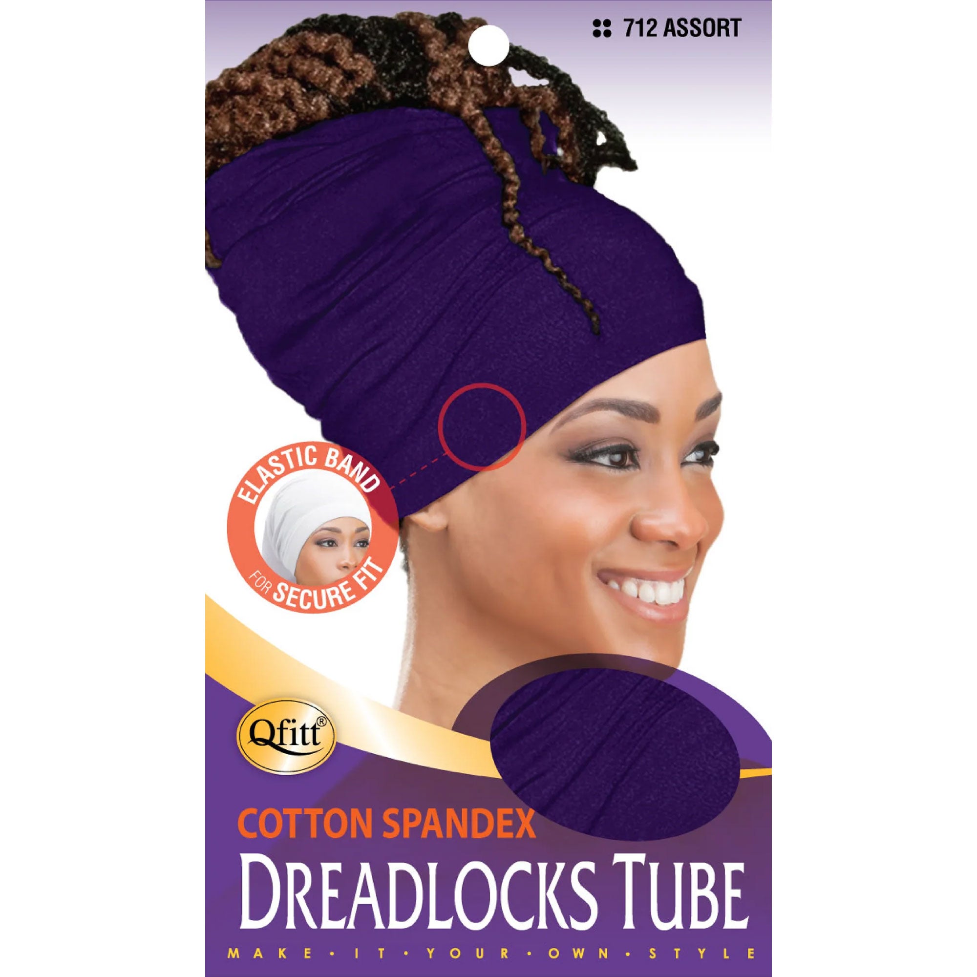 Qfitt-Spandex-Dreadlocks-Tube-Assorted-Color-Random-Ship