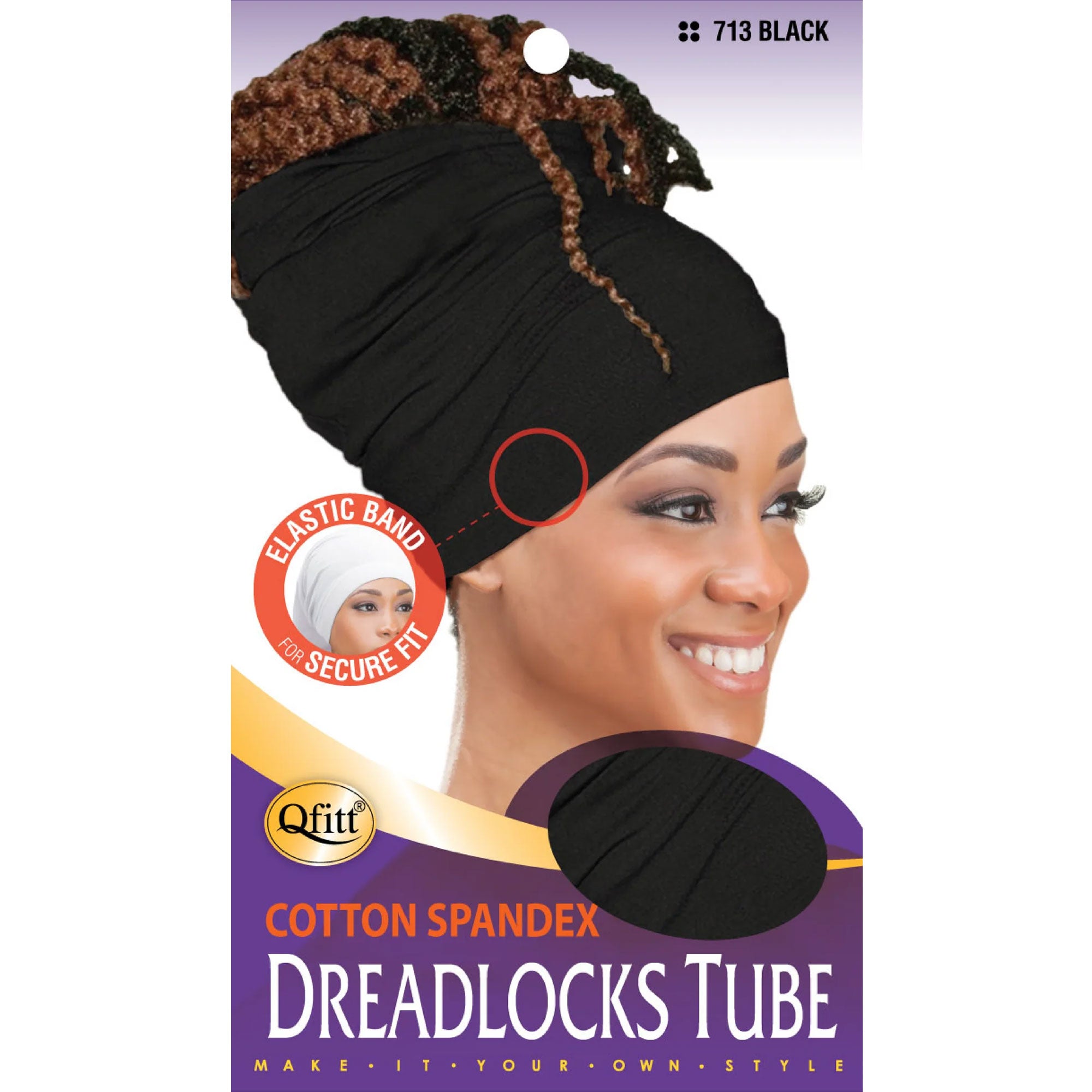 Qfitt-Cotton-Spandex-Dreadlocks-Tube-Black