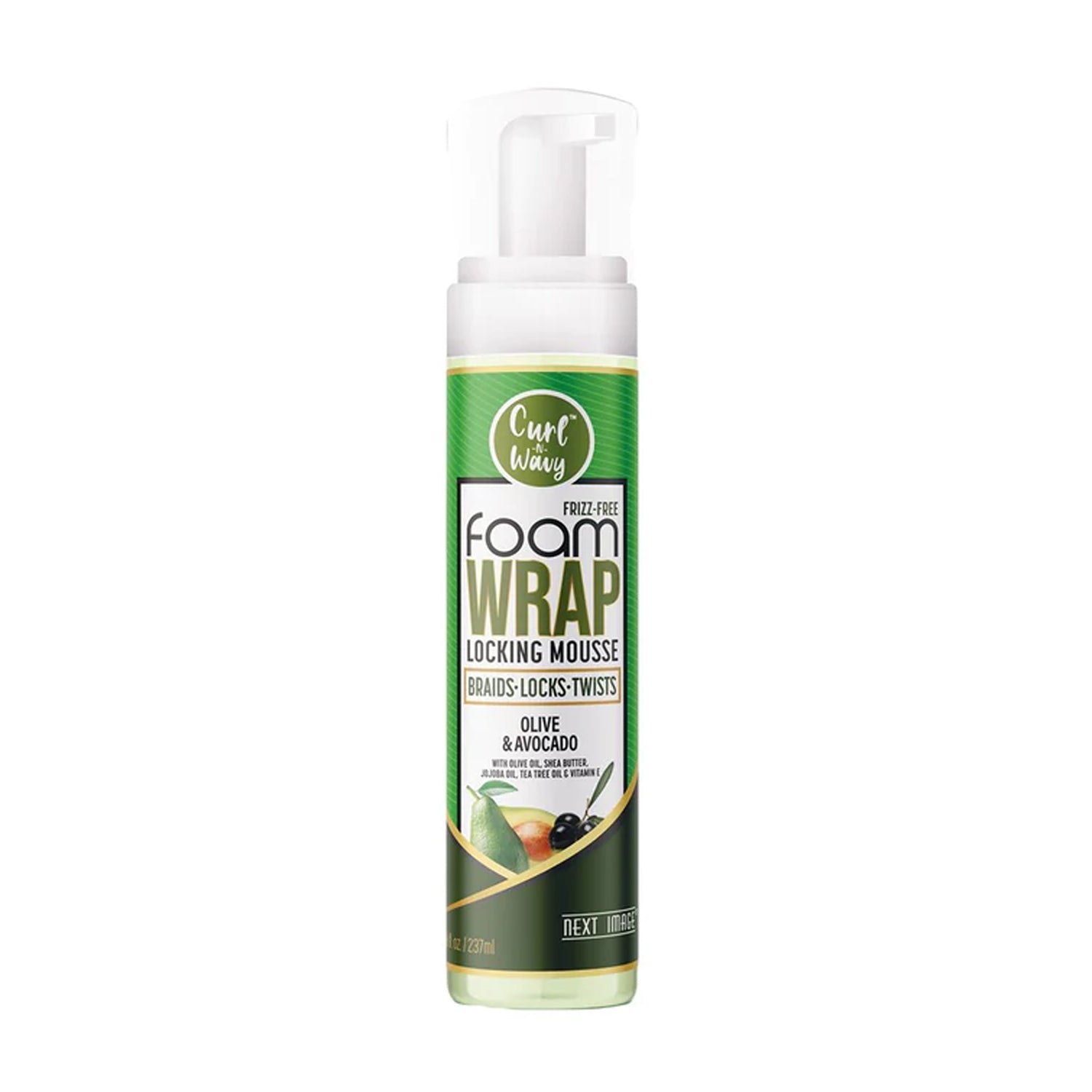 NEXT-IMAGE-Curl-Wavy-Foam-Wrap-Locking-Mousse-Olive-Avocado-8-oz