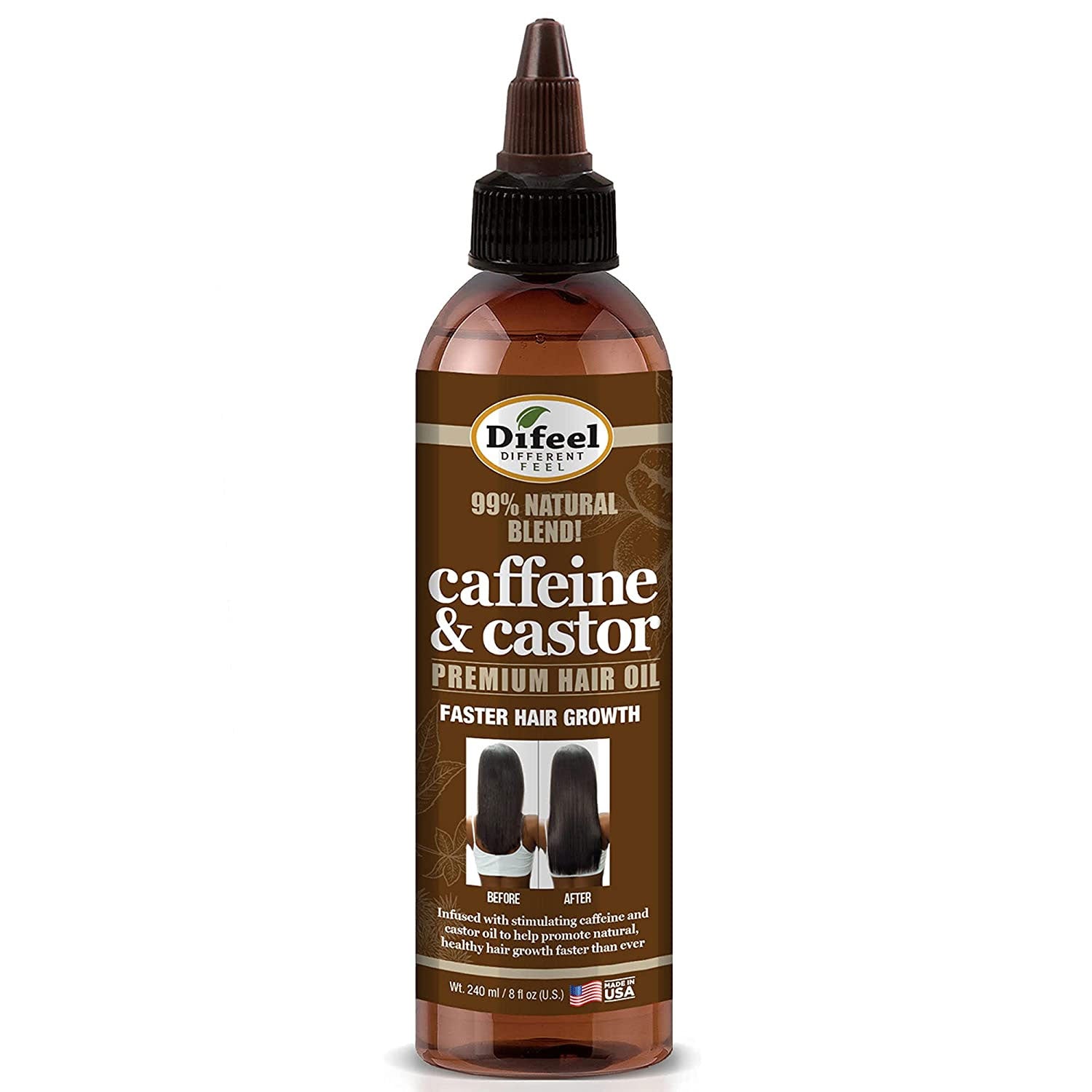 Difeel-Premium-Hair-Oil-Caffeine-Castor-8-Oz