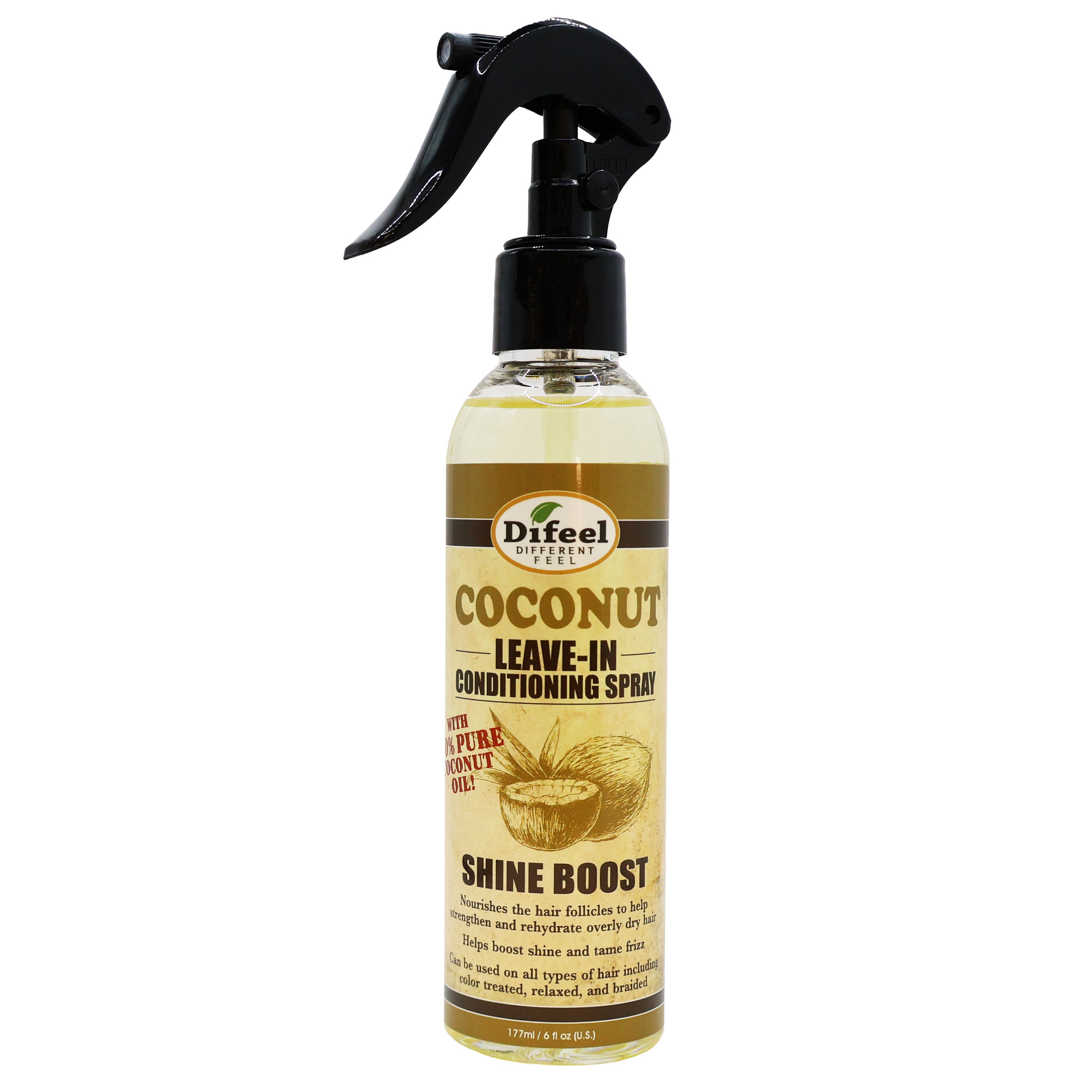 Difeel-Coconut-Leave-In-Conditioning-Spray-Shine-Boost-6-Oz