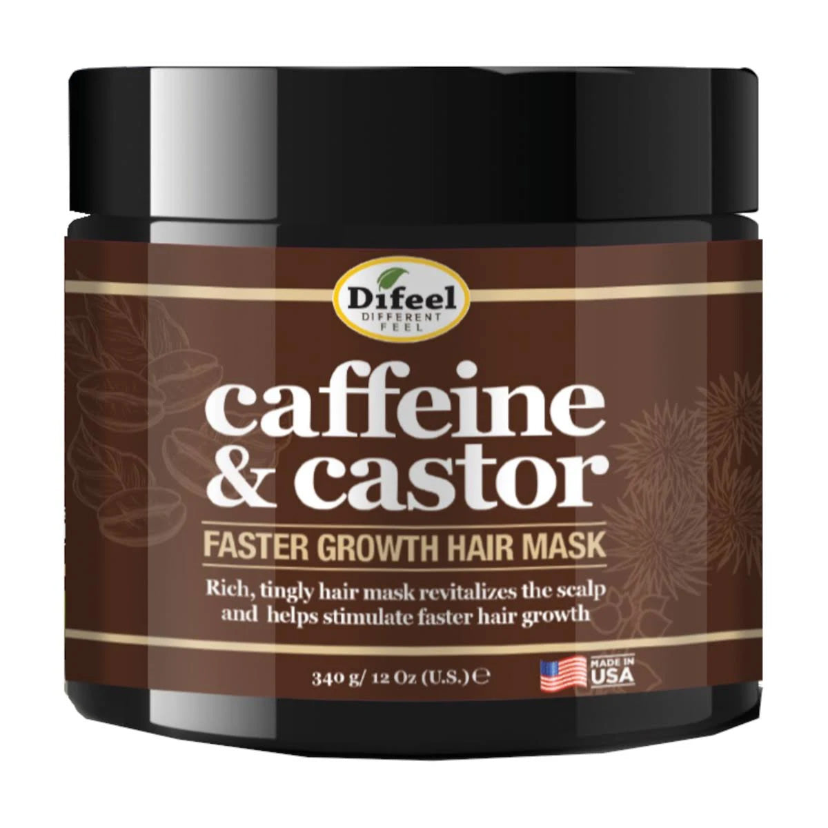 Difeel-Caffeine-Castor-Hair-Mask-12-Oz