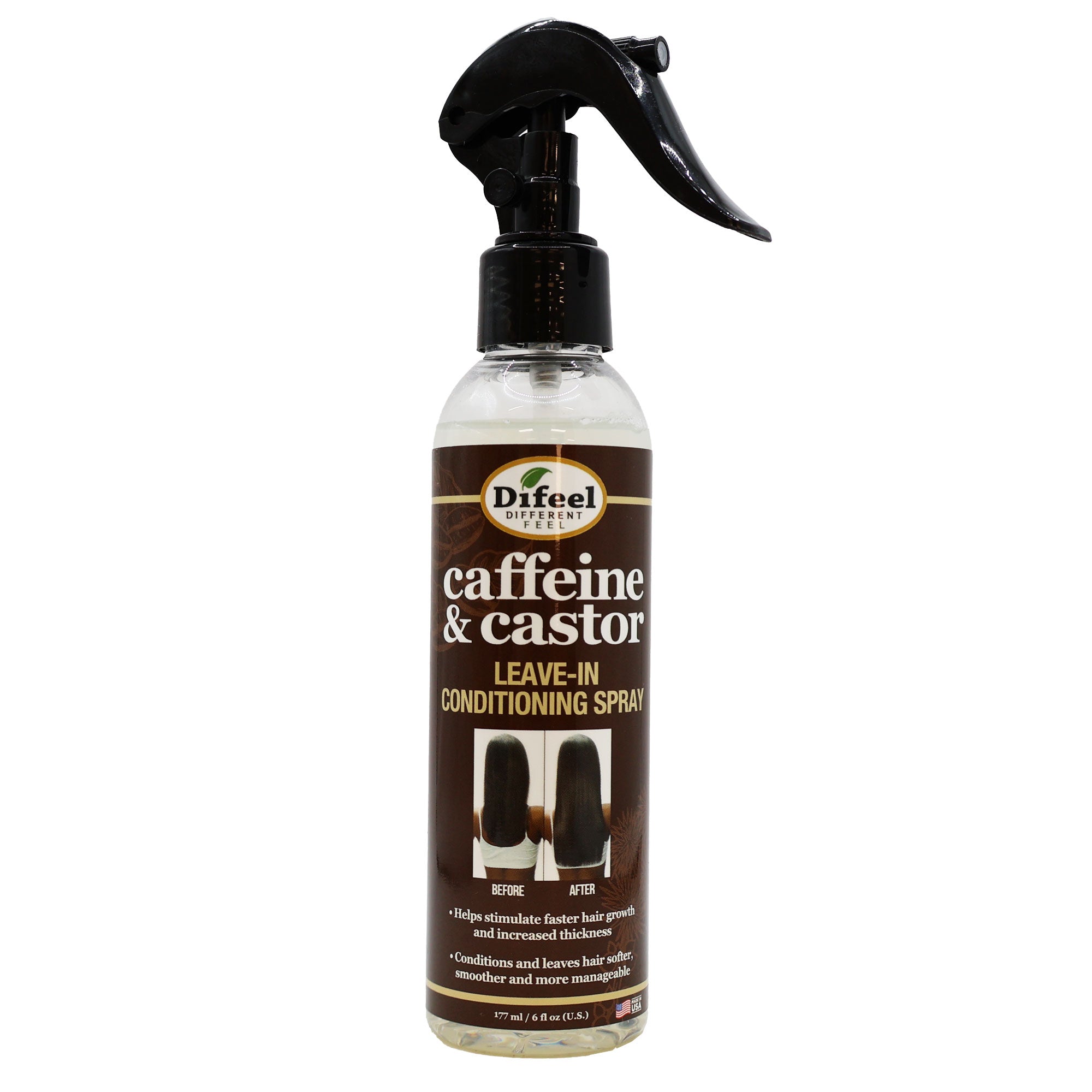 Difeel-LeaveIn-Conditioning-Spray-Caffeine-Castor-6-Oz