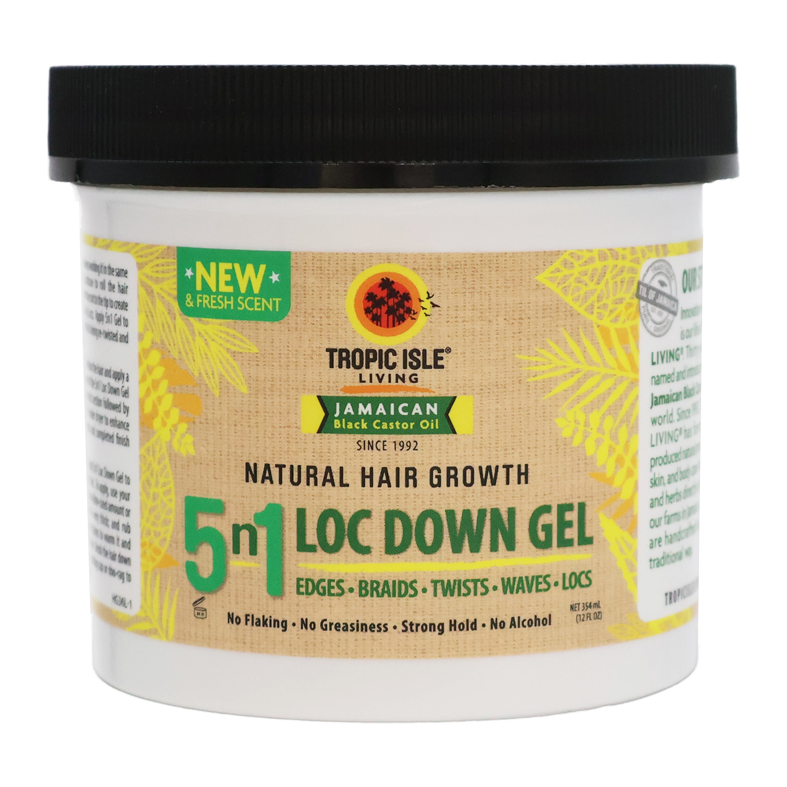 Tropic-Isle-Black-Castor-Oil-5-in-1-Lock-Down-Gel-12-Oz