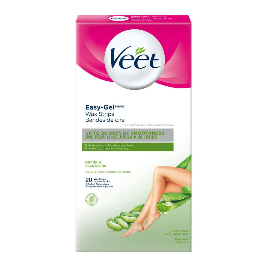 Veet-Easy-Gel-Legs-Wax-Strips-Dry-Skin-20PK-2-Wipes